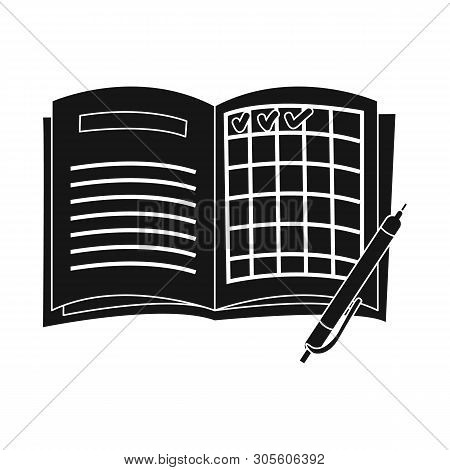 Isolated Object Of Notepad  And Notebook Icon. Set Of Notepad  And Cover Stock Vector Illustration.