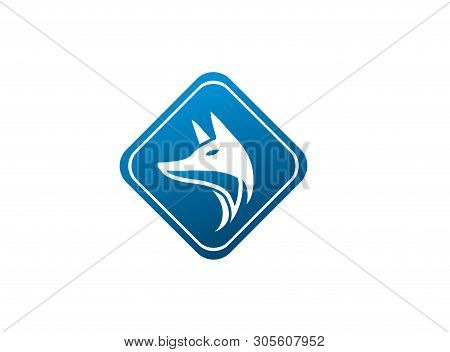 Fox Head For Logo Design Illustration In The Shape Icon