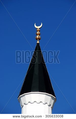 View Of The King Abdul Aziz Al Saud Mosque (mezquita Del Rey Abdul Aziz Al Saud) Tower, Marbella, Co