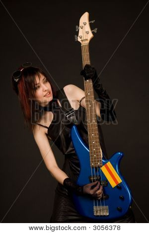 Beautiful Girl Playing Guitar