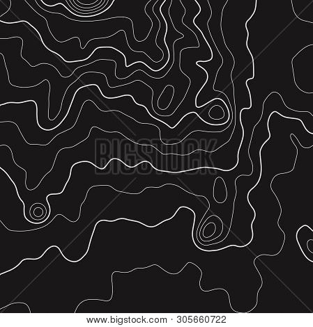 Topographic Map Lines Background. Abstract Vector Illustration. Contour Vector Map.