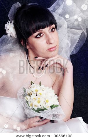 Mariée au bouquet