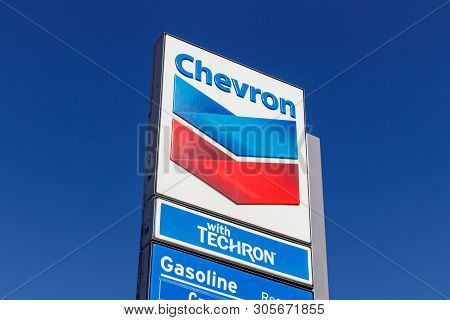 Las Vegas - Circa June 2019: Chevron Retail Gas Station. Chevron Traces Its Roots To The Standard Oi