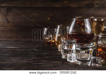 Selection Of Hard Strong Alcoholic Drinks