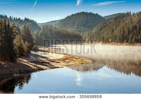 Autumn View Of Golyam Beglik Reservoir, Rhodopes Mountain, Bulgaria