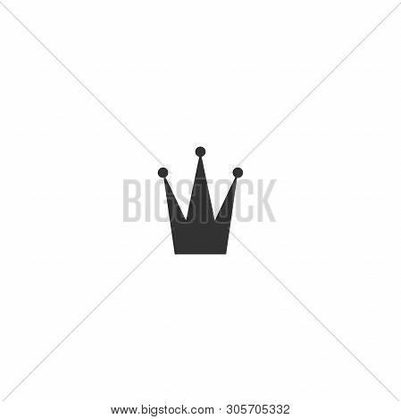 Crown Icon Isolated On White. Royal, Luxury, Vip, First Class Sign. Winner Award. Monarchy, Authorit