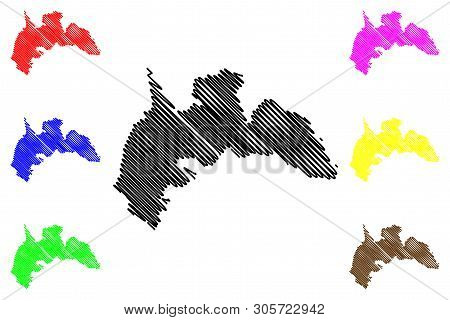 Brong-ahafo Region (administrative Divisions Of Ghana, Republic Of Ghana) Map Vector Illustration, S