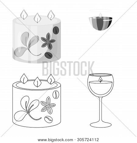 Vector Illustration Of Relaxation And Flame Icon. Set Of Relaxation And Wax Stock Vector Illustratio