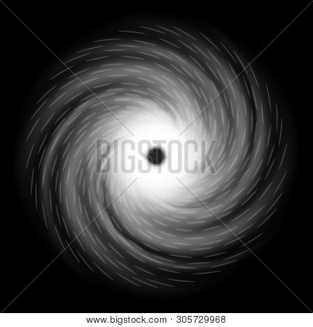 Creative Illustration Of Realistic Hurricane Cyclone Wind, Tropical Typhoon Spiral Storm, Spin Vorte