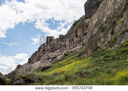 Famous Touristic Place Vardzia Cave Monastery - Excavated From Erusheti Mountain On The Left Bank Of