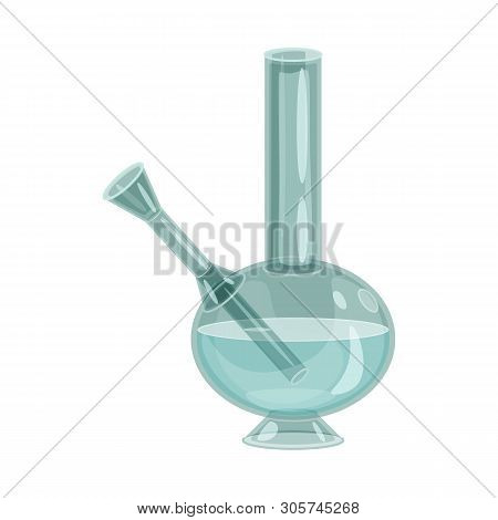 Vector Illustration Of Hookah And Bong Logo. Set Of Hookah And Tobacco Vector Icon For Stock.