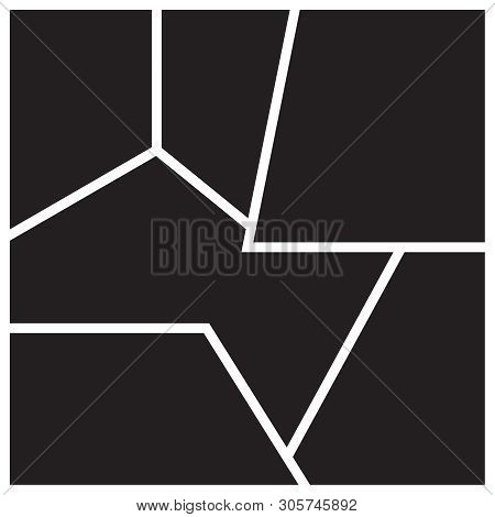 Vector Mood Board Of Six Frames. Photo Collage Templates.