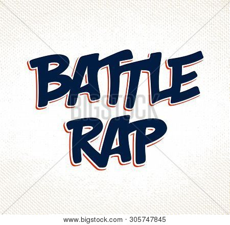 Rap Battle Vector Typing, Music Theme Logo.
