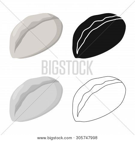 Vector Illustration Of Gedza And Khinkali Logo. Set Of Gedza And Asian Vector Icon For Stock.