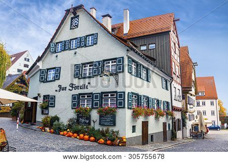 Ulm, Germany 10 .6.2012 German House In The Bavarian Style