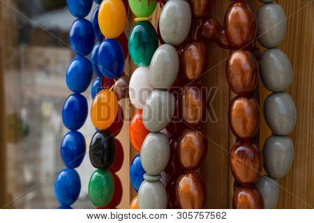 Souvenirs Shop In Lagich Village, Azerbaijan. Beautiful Photo Of Souvenir Shops In The Village Bazaa