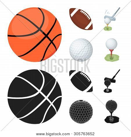 Vector Illustration Of Ball And Soccer Symbol. Set Of Ball And Basketball Stock Vector Illustration.