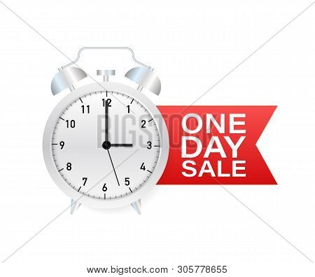 One Day Sale. Special Offer Price Sign. Advertising Discounts Symbol. Speech Bubble Tag. Vector Stoc