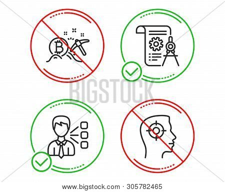 Do Or Stop. Third Party, Bitcoin Mining And Divider Document Icons Simple Set. Recruitment Sign. Tea