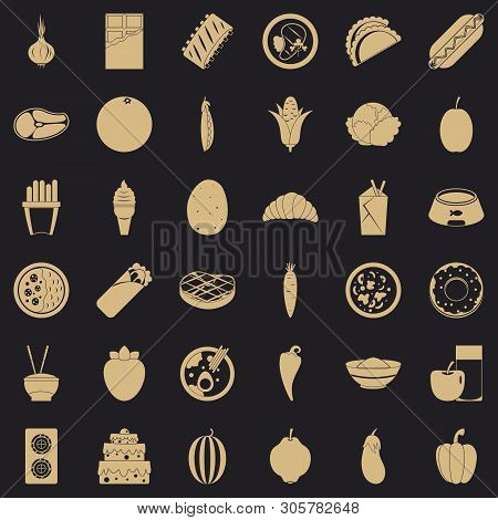 Nutritional Value Icons Set. Simple Set Of 36 Nutritional Value Vector Icons For Web For Any Design