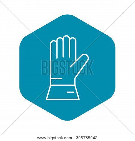 Welder Glove Icon. Outline Welder Glove Vector Icon For Web Design Isolated On White Background
