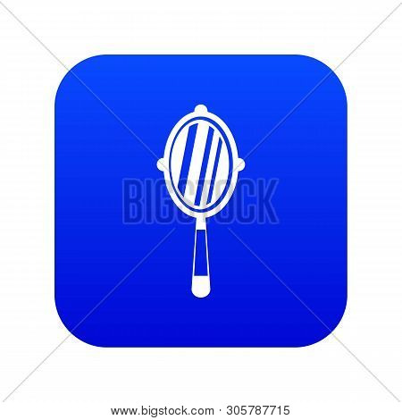 Hand Mirror Icon Digital Blue For Any Design Isolated On White Vector Illustration