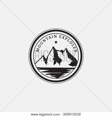 Mountain Pine Trees Retro Logo Design For Good Measure - Can Used Photographer, Outdoor, Adventure L