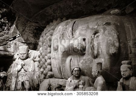 Dazu Rock Carvings as the World Heritage Site located in suburb Chongqing, China