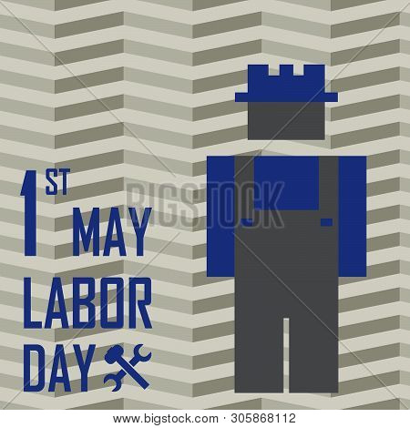 May 1st Labor (labour) Day Illustration Conceptual Construction Stock Vector.eps10.