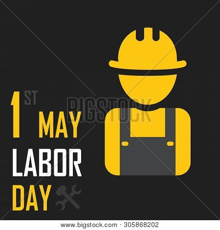 May 1st Labor (labour) Day Illustration Conceptual Construction Stock Vector. Eps10.