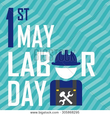 May 1st Labor (labour) Day Illustration Conceptual Construction Stock Vector. Eps10.