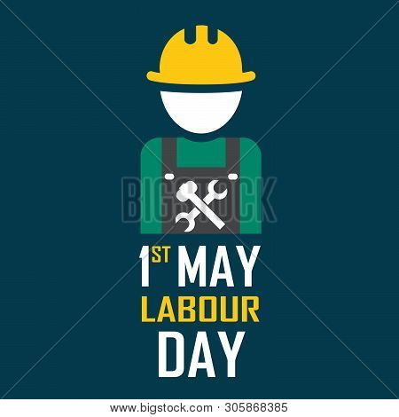 May 1st Labor (labour) Day Illustration Conceptual Construction Stock Vector. Eps10.