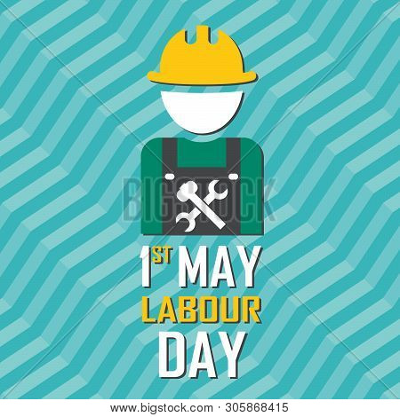 May 1st Labor (labour) Day Illustration Conceptual Construction Stock Vector. Eps10.