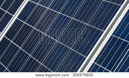 Solar Hot Water Panel Cell Surface As Abstract Background For Clean Energy Source Theme