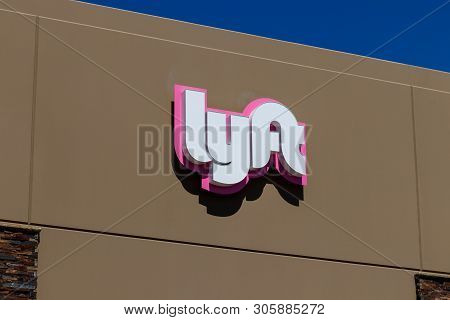 Las Vegas - Circa June 2019: Lyft Las Vegas Hub. Lyft And Uber Have Replaced Many Taxi Cabs With A S