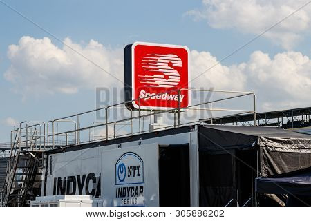Indianapolis - Circa May 2019: Speedway Gas And Fuel Logo. Speedway Is The Official Fuel Of The Ntt 