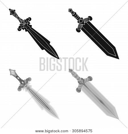 Vector Design Of Game  And Armor  Icon. Set Of Game  And Blade  Vector Icon For Stock.