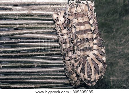 Bast Shoes - Low Shoes, Common In The Old Days For Peasants