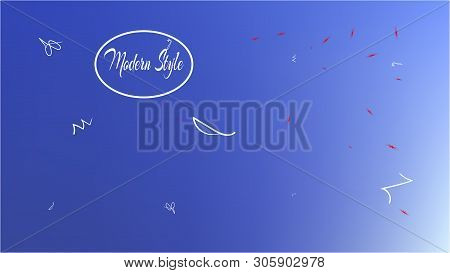 Clear Space Fantasy. Funny Colorific Illustration.  Background Texture, Smoot. Azure Colored Backgro