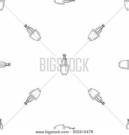 Cactus Flower Pattern Seamless Vector Repeat Geometric For Any Web Design