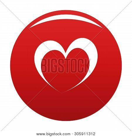 Frantic Heart Icon. Simple Illustration Offrantic Heart Vector Icon For Any Design Red