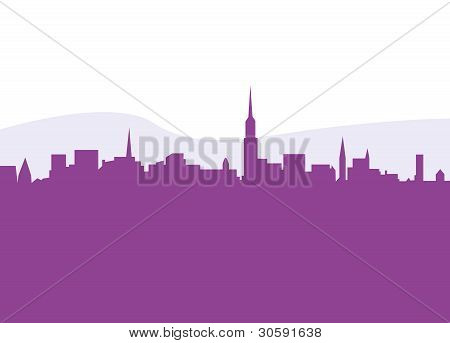 Vector Wolkenkratzer Silhouette isolated on white