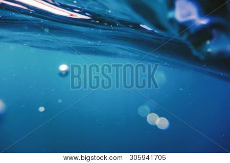 Underwater Air Bubbles Underwater Background Bubbles. Underwater Sunlight