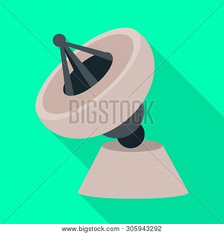 Vector Design Of Antenna And Satellite Logo. Set Of Antenna And Radar Stock Vector Illustration.