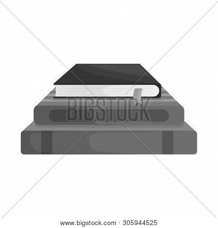 Vector Illustration Of Book And Stack  Logo. Set Of Book And Learning  Stock Vector Illustration.