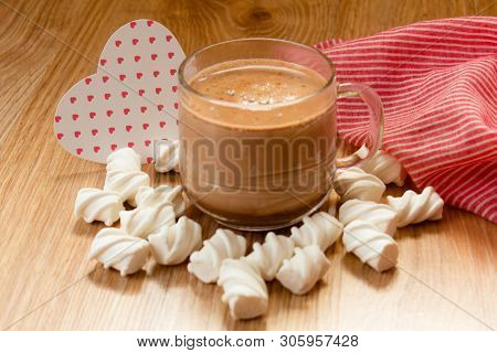 Cup Of Cocoa Marsh Melow And Heart