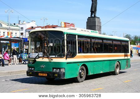 Ekaterinburg, Russia - May 8, 2010: City Bus Hyundai Aerocity 540 In The City Center.