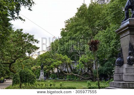 London, United Kingdom, June 2018. The Whitehall Gardens,