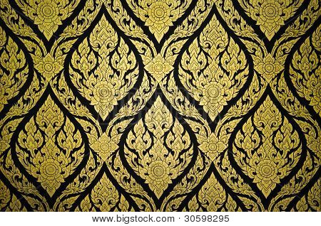Thai floral pattern textured