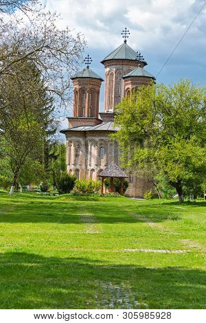 Picturesque Monastery Near Bucharest, Placed On Snagov Lake On A Small Island